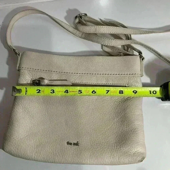 The Sak Sanibel Cream Leather Embossed Crossbody purse - Picture 8 of 10